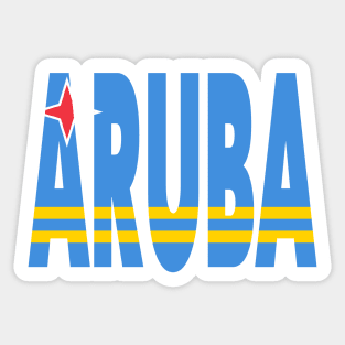 Aruba - Flag overlay on ARUBA Sticker